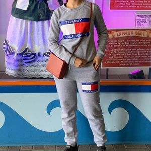 Tommy Hilfiger crewneck sweatshirt & track pants